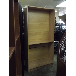 6 ft Blonde 5 Shelf Book Case w Adjustable Shelves